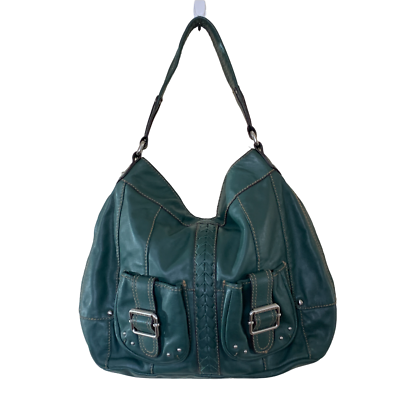 #ad Tignanello Blue Leather Large Hobo Bag