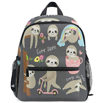 #ad Cute Baby Sloth Backpacks for Kids Girls Sloths Flowers Preschool Toddler