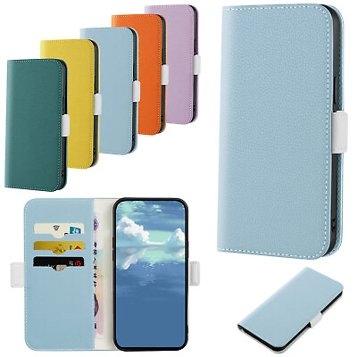 #ad Lychee Texture Leather Flip Holder Phone Case For Samsung Galaxy S22 S21 Note20