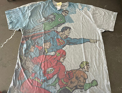 #ad dc comics originals T shirt XL Superman Flash Green Lantern Batman Soft