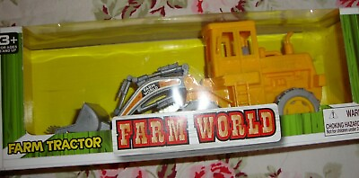 #ad Farm World Yellow Farm Tractor Gift Collectible Child#x27;s Toy Ages 3 Years 319