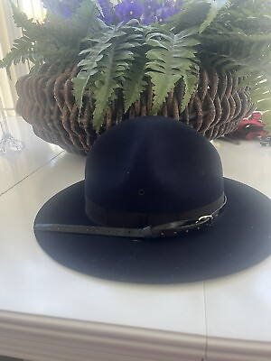 #ad NEW VTG? 3XXX Beaver Quality Park Ranger Mountie Style Size 7 Blue Felt Hat USA