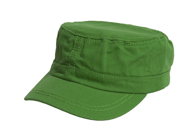 #ad Women#x27;s Washed Military Cadet Style Cap Green