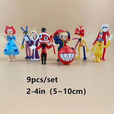 #ad 9pcs The Amazing Digital Circus Action Figure Toys Jax Pomni Mini PVC Model Doll