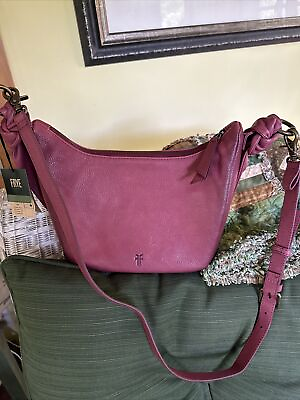 #ad Frye Nora Knotted Crossbody In Rose Pink Leather MSRP $178