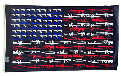 #ad 3x5FT Flag American Rifle 2nd Amendment Gun Veterans Banner Trump Guns Patriot
