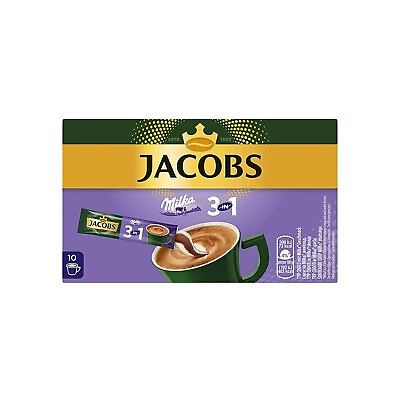 #ad Jacobs CLASSIC 3 in 1 COFFEE 10 SINGLE Portions with MILKA chocolate FREE SHIP