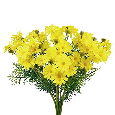 #ad 12 Pcs 19.7” Artificial Daisy Flowers Bulk Yellow Artificial Daisies Bulk Fa...