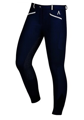 #ad Dublin Black Linda Ladies Soft Shell Thermal Full Seat Breeches size 12 30quot; Navy