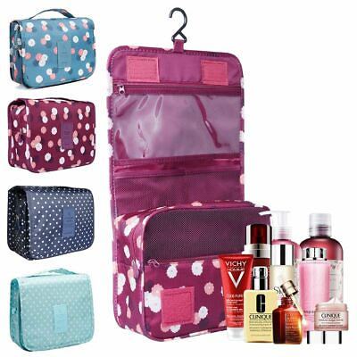 #ad Women Travel Cosmetic Makeup Bag Toiletry Hanging Organizer Storage Case Pouch