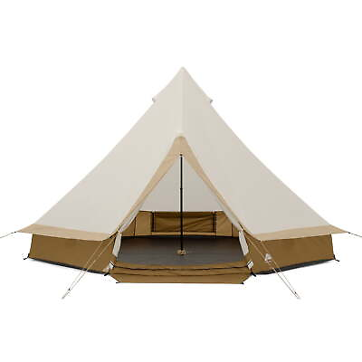 #ad 15#x27; x 15#x27; 8 Person Glamping Bell Tent with String Lights 22.57 lbs