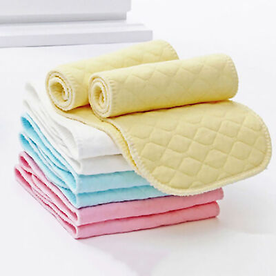 #ad 10 Pcs Cloth Diaper Exquisite Skin friendly Urine Pad Nappy Liner Cotton
