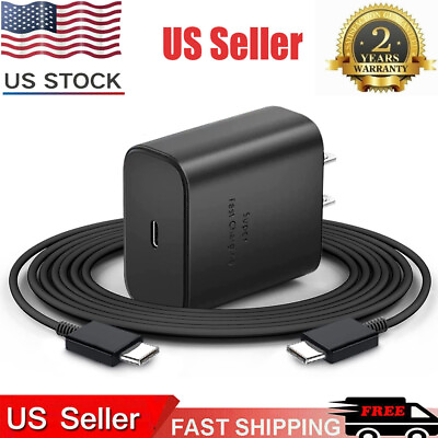 #ad 45W Type USB C Super Fast Wall Charger 6ft Cable for Samsung Galaxy S23 S22 S21