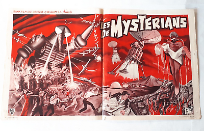 #ad THE MYSTERIANS 1957 ORIGINAL BELGIUM POSTER TOHO RKO Mogera LES DE 12x20.5quot;
