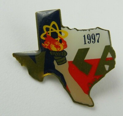#ad Vintage VICA Texas Pin 1997 Olympic Torch Hat Lapel