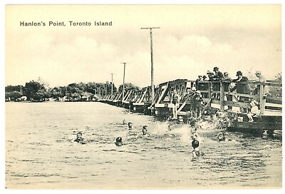 Kid#x27;s Enjoying A Bath At Hanlon#x27;s Point Beach Toronto Ontario Canada Postcard