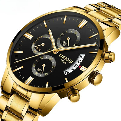 #ad Men Watches Top Men#x27;s Quartz Waterproof Sports Chronograph Wristwatches