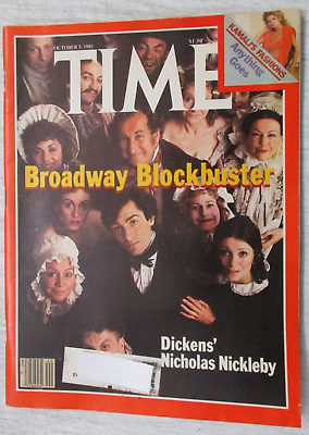 #ad TIME MAGAZINE OCTOBER 5 1981 BROADWAY BLOCKBUSTER DICKENS NICHOLAS NICKLEBY