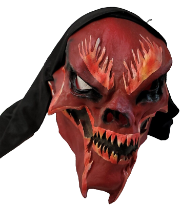 #ad PMG Halloween Mask Devil W Black 2006 The Paper Magic Group Scary Evil Costume