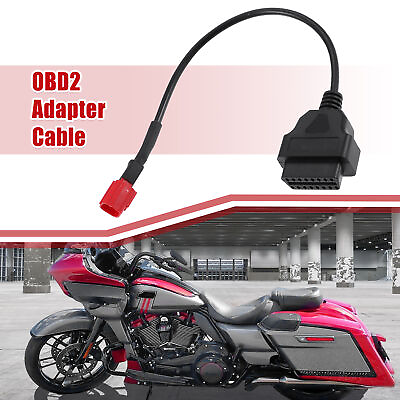 #ad Motorcycle 6 Pin to OBDII Cable Adapter Cable for Yamaha for Harley Davidson