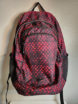 #ad Kids NIKE School Backpack Pink Black Print Sporty Large Pockets VG FAST Shipping