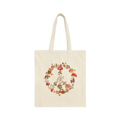 #ad Peace in layers of our favorite FUNGI canvas tote bag