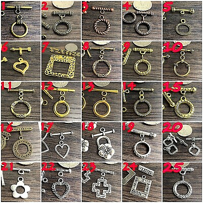 #ad Silver Brass Gold Toggle Clasp Toggle Necklace Jewelry Findings Free Shipping