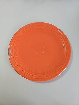 #ad Vintage Red Fiestaware Chop Plate 14quot;