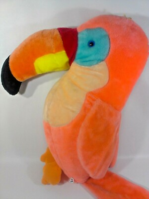 #ad Acme TOUCAN Plush 1983 JUMBO Orange Stuffed Animal Rainforest Tropical Bird 2 FT