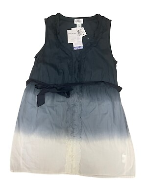 #ad #ad NEW Motherhood Maternity Tank Top Shirt Ombre Tie Dye Women#x27;s Small Ruffles Blue