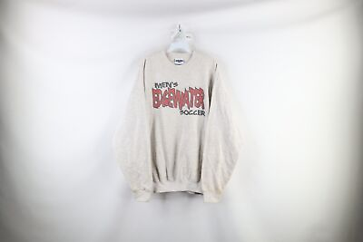#ad Vtg 90s Streetwear Mens XL Distressed Spell Out Soccer Crewneck Sweatshirt USA