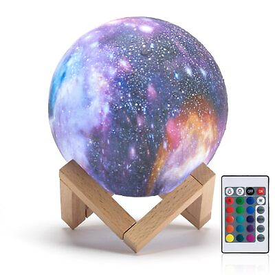 #ad Moon Lamp Galaxy Lamp 16 Colors 3D LED Night Light Remote amp; Touch Control U...
