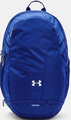 #ad Under Armour UA Hustle 5.0 Team Water Repellent Backpack Blue