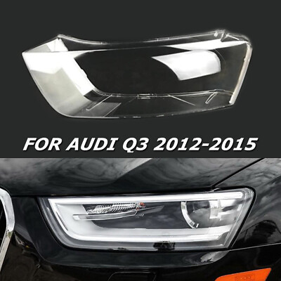 #ad For Audi Q3 2012 2013 2014 2015 Headlight Lens Cover Clear Left Light Protection