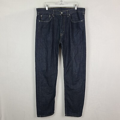 #ad Levi#x27;s 505 Jeans Mens 36x34 Regular Straight Fit Dark Wash