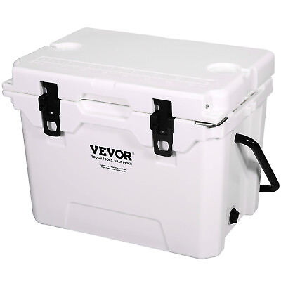 #ad VEVOR Hard Cooler Insulated Portable Cooler 25 Quart 25 Can Capacity Ice Chest
