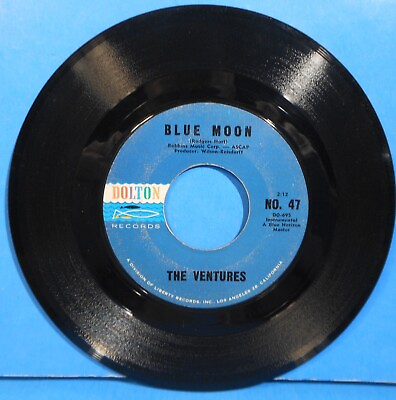 #ad THE VENTURES BLUE MOON LADY OF SPAIN 7quot; 45 RPM 1961 RE #x27;62 PLAYS GREAT VG A