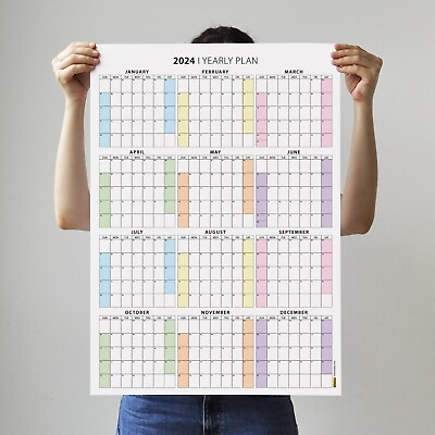 #ad 2024 Year Planner Wall Planner 2024 Calendar Wall Calendar 35x50 cm