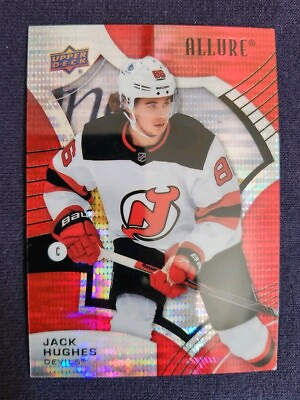 #ad 2021 22 Upper Deck Allure Red Rainbow #100 Jack Hughes  New Jersey Devils