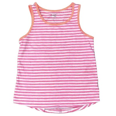#ad SO Girls 7 8 Striped Tank Top Pink White Orange