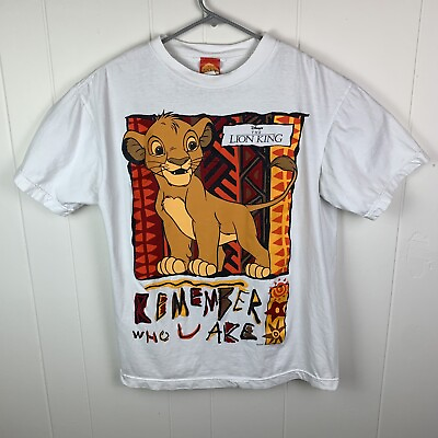 #ad Vintage Lion King Shirt Remember Who U Are White Adult Unisex One Size