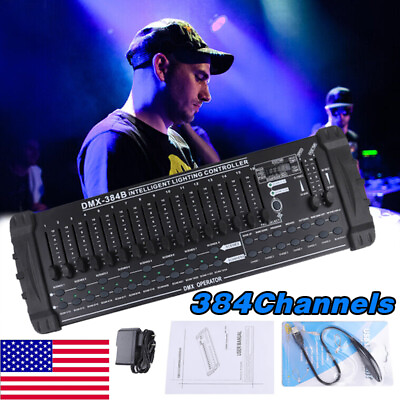 #ad 384 Lighting Controller Mixer Stage Moving Head Beam Console DMX 512 Controller
