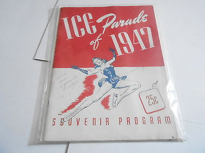 #ad #MISC 2367 1947 ICE PARADE ice skating program AUTOGRAPHED