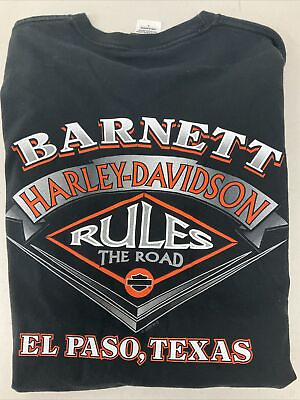#ad Harley Davidson Motorcycles Black Shirt