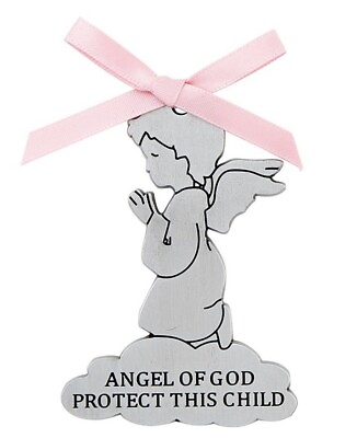 #ad Angel God Protect This Chid Bless Our Baby Girl Crib Medal Blessing Protection