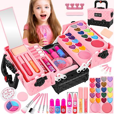 #ad Kids Makeup Kit 44 Pcs Washable Makeup KitReal Cosmetic for Little Girls