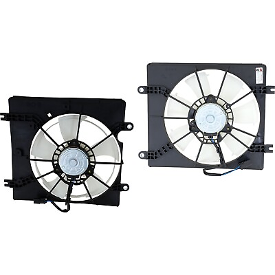 #ad Pair Set of 2 Cooling Fans Assembly Driver amp; Passenger Side Left Right for Civic