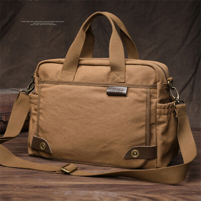 #ad Messenger Bag Vintage Canvas Satchel Crossbody Shoulder Bag Handbag Bookbag