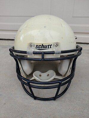#ad Schutt Recruit DNA Football Helmet Youth Medium White w Black Facemask