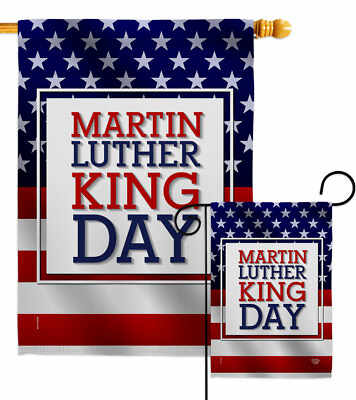#ad MLK Day Garden Flag Martin Luther King Patriotic Decorative Yard House Banner